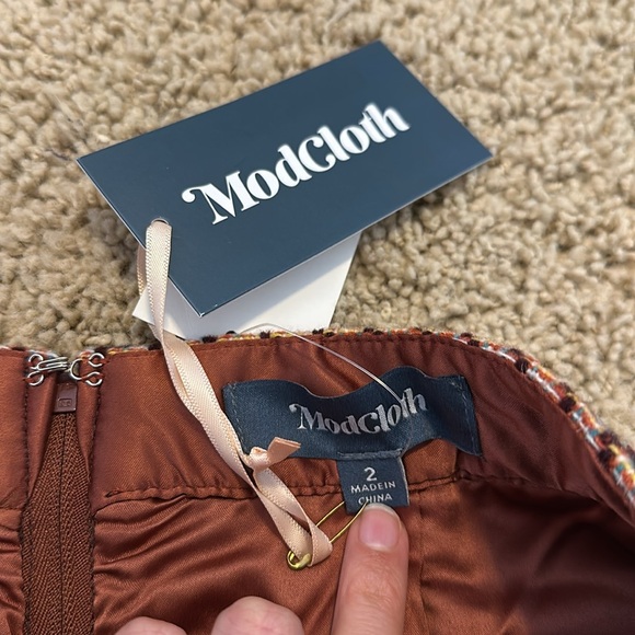 Nordstrom ModCloth Houndstooth Skirt - Size 2 - Picture 4 of 5
